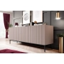Komoda Nicole 200 cm z metalowymi nogami - antyczny róż / czarne nóżki - Limitowana oferta